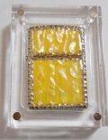 ☆豪華！天然貝 両面SHELL ★三面手彫り 五面デザイン！イエロー系 ２００６年 ZIPPO！新品A
