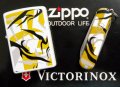 ☆ZIPPO OUTDOOR LIFE！VICTORINOX ポケットナイフ＆ ホワイトカモ ZIPPO １９９９年３月  新品