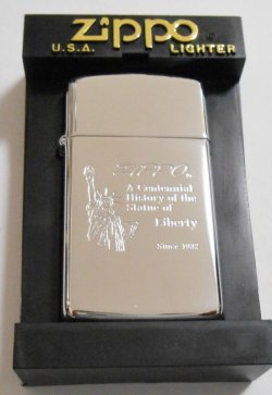 画像1: スリム ２０００年 自由の女神 ＃１６１０ 鏡面 SLIM ZIPPO！新品