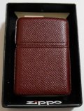 ☆松阪牛！高級和牛 本革巻き 切子柄 ワインレッド・レザー 素材証明書付 ＺＩＰＰＯ！新品
