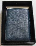 ☆松阪牛！高級和牛 本革巻き 切子柄 ブルー・レザー 素材証明書付 ＺＩＰＰＯ！新品