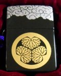 ☆豪華！葵ノ紋！伝統工芸 本金蒔絵 漆塗り 三角カン付 木箱入り ２０００年 ZIPPO！新品