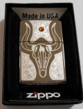 ☆ 輝く・・スワロフスキー・クリスタル！動物風デザイン ブラックアイス USA ２０１２年 ZIPPO！新品