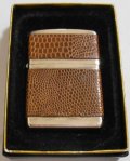 ☆１９５０年代の革巻きモデル風 Proto Type ブラウンレザー！２００３年７月 ZIPPO！未使用品