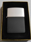 ☆お洒落な・・２カラー！ブラック ＆シルバー　★ダブル塗装加工 ２００２年４月 ZIPPO！新品