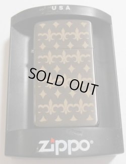 画像1: ☆お洒落な・・スリム！ゆり モノグラム  ２００３年５月 BLACK SLIM ZIPPO！新品