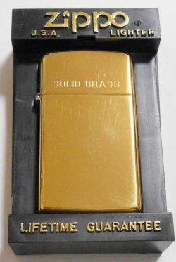 画像1: ★１９９７年６月製 スリム 真鍮無垢！High Polish Solid Brass Slim Zippo！未使用品