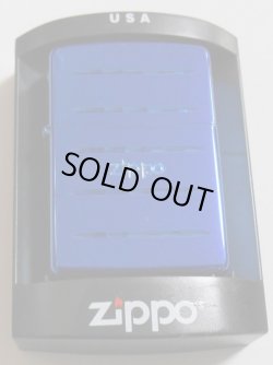 画像1: ☆お洒落な・・全面ブルーカラー！Zippoロゴ＆横ライン ２００４年３月 ZIPPO！新品