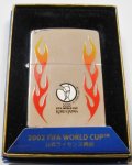 ☆２００２年 FIFA WORLD CUP 日韓大会 KOREA JAPAN 銀加工 ZIPPO！新品A