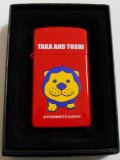 ★TAKA AND TOSHI！タカアンドトシ ライオン柄 赤スリム  ２００７年 SLIM ZIPPO！新品