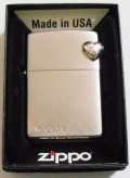 ★豪華！シルバー９２５ ハート型オーナメント！２０００年 銀加工 ZIPPO！新品