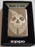 ☆炎のマーク＆どくろ！２０１８年２月 ＃２００ ブラッシュ USA ZIPPO！新品