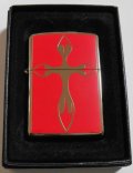 ☩CROSS お洒落な・・クロスデザイン！２００３年 ブラック鏡面 ZIPPO！新品