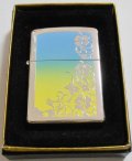 ☆ハイビスカス！色あざやかなグラデーション ２００３年 銀加工 ZIPPO！新品