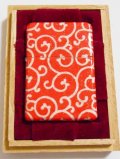 ☆友禅！友禅巻き 和柄 唐草模様 ラメ・朱色 ２００7年 ZIPPO！未使用品