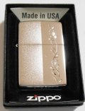 ☆お洒落な・・２トーン！Hair Line & Hand Cut プラチナプレート ２０１４年 ZIPPO！新品