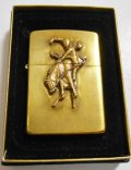 ★Marlboro！マールボロ USA  ブロンコ！ロディオ １９９３年１２月製 真鍮 SOLID BRASS  ★USED ZIPPO！