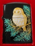 ☆福をよぶ・・梟 ふくろう！伝統工芸 本金蒔絵 漆塗り 桐箱入り  １９９７年 ＺＩＰＰＯ！未使用品
