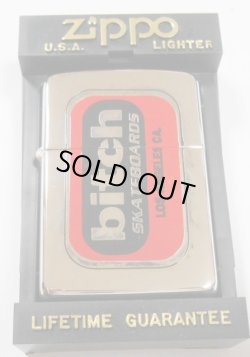画像1: ☆昔懐かしい・・bitch スケートボードブランド ビッチ １９９６年６月 銀加工 ZIPPO！未使用品B