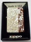 ☆お洒落な２カラー！Hawaii ハイビスカス ２００４年３月 チョコカラー＆銀加工 ZIPPO！未使用品