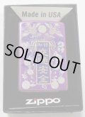 ☆ 交通安全！ お守り袋デザイン！菊の御紋・鳳凰等 ２０２０年 パープル ZIPPO！新品