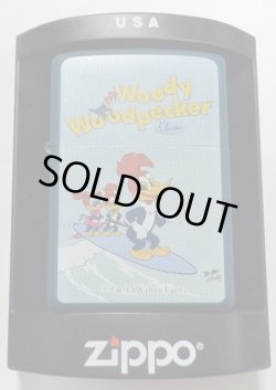 画像1: ☆ウッドぺッカー！Woody Woodpecker ２００３年５月  サーフィン柄  全面ブルー  ZIPPO！新品
