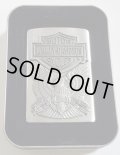  ★USA HARLEY-DAVIDSON★迫力のメタルエンブレム！２００５年１月 #200 Brushed Chrome Zippo！新品B