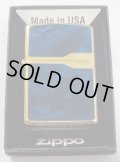 ☆豪華！BLUE MARBLE ＆ ZIPPO LOGO！高級感あふれる・・GOLD ZIPPO！新品