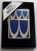 ☆１９３５ アール・ヌーヴォー！ブルー ＆ シルバープレート ２００８年１月 ZIPPO！新品