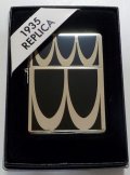 ☆１９３５ アール・ヌーヴォー！ブラック ＆ シルバープレート ２００８年１月 ZIPPO！新品