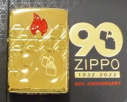 画像1: ☆超豪華！ZIPPO社 創業９０周年記念限定アーマーモデル！２０２２年 ９０th Anniversary Armor Gold Zippo！新品