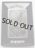 ☆JACK DANIEL'S！ジャック・ダニエル ２０１６年 ボトル柄 サテンクローム  ZIPPO！新品