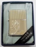 ☆名品復刻！１９５５年型 銀張り フローラル柄 S１０銀加工鏡面 ２００２年１０月 ZIPPO！新品B