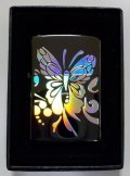 ★豪華！バタフライ！蝶 N８ブラックチタン 色変化 ２００４年９月 ZIPPO！新品