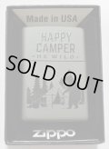 ☆楽しい・・キャンプ！ハッピー・キャンパー☆ HAPPY CAMPER☆ USA  GREEN  ZIPPO！新品