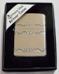 ☆Armor Proto Type！お洒落な４面連続デザイン２００４年３月 シルバー銀加工鏡面 アーマー ZIPPO！未使用品