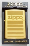 ☆１９９１年４月 製 色鮮やかな・・淡い全面ゴールド！お洒落な・・VINTAGEデザイン ZIPPO！新品