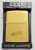 ☆１９９１年（１９３２－１９９１刻印）淡い全面ゴールドカラー！両面 繊細なデザイン彫刻 ZIPPO！新品