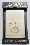 ☆１９９０年３月 製 星条旗デザイン！全面シルバー銀加工！VINTAGE  ZIPPO！新品