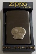 ★１９８７年４月 VINTAGE オールドメタル エンブレム！ブラックサテン ZIPPO！未使用品Ｂ