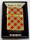 ☆豪華！DIA！両面ダイア柄デザイン☆ゴールド＆レッド ２０２３年 ZIPPO！新品