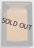 ★本牛革 職人手縫い！お洒落な・・キャメルカラーレザー！ZIPPOロゴ 革巻き ＺＩＰＰＯ！ 新品
