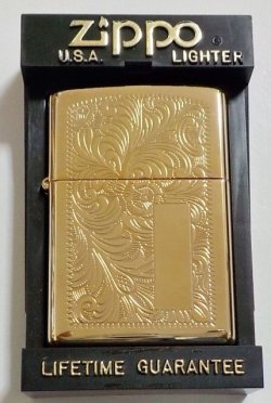 画像1: ☆伝統の・・ベネチアン 両面柄！★輝く・・GOLD  PLATE １９９９年１０月 ZIPPO！新品