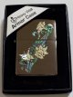 ☆豪華アーマー！アール・ヌーヴォーシェル 天然貝 ゆり 百合 ２００３年１２月 ブラック ARMOR ZIPPO！新品