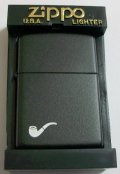 ★パイプ用 ジッポー！PIPE DESIGN ２００２年製 全面ブラックマット  ZIPPO！新品