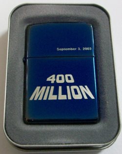 画像1: ジッポー生産４億個達成記念！４００MILLION ２００３年 ZIPPO！新品