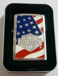 ★HARLEY-DAVIDSON！本場 USA 星条旗 EMBLEM ２００６年１月 ZIPPO！新品