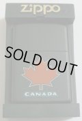 ★カナダ・ジッポー！米国ジッポー社　カナダ工場製 １９９６年 ZIPPO！BLACK メープルリーフ 新品