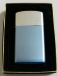 ☆ALFA！JT 日本たばこ 懸賞 ブルー＆シルバー ★大きい スリム ★アルミジャケット仕様 ２００２年２月 SLIM ZIPPO！新品