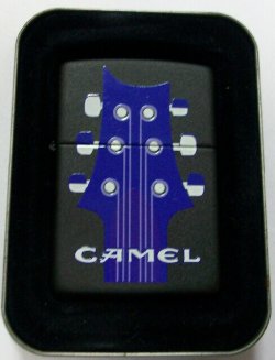 画像1: ☆キャメル！CAMEL １９９６年 ギター柄 両面デザイン BLACK ZIPPO！未使用品